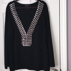 Black embellished sweater.